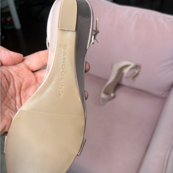 Bandolino Nude Blush Patent Ankle-Strap Sandals – Size 9M- New without Tags - Picture 3 of 4
